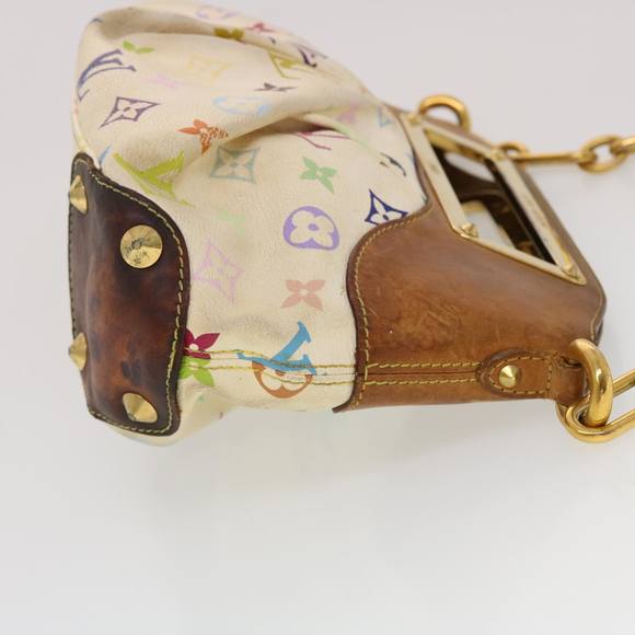 LOUIS VUITTON Monogram Multicolor Judy PM Shoulder Bag White M40257 Auth 43838 - Picture 3 of 16